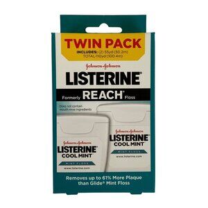 Listerine Cool Mint Floss Twin Pack 110 Yards Total